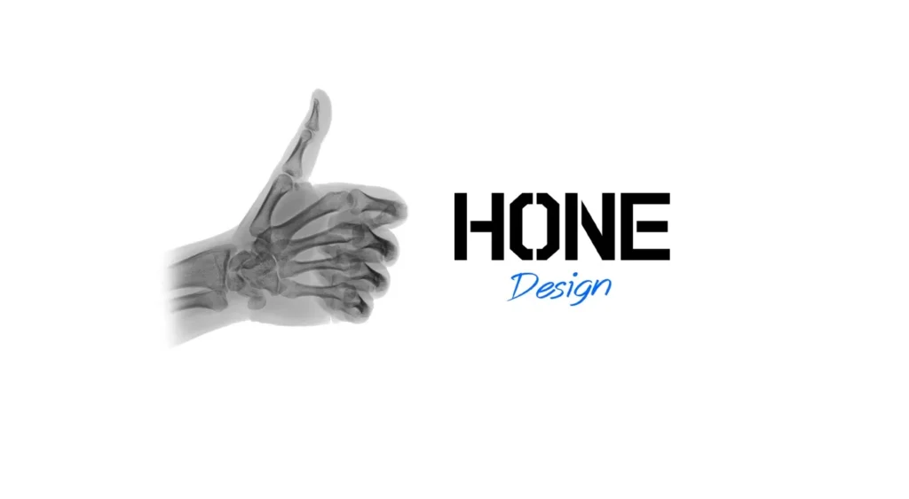 HONE Design 自社サイトの制作のトップ画面